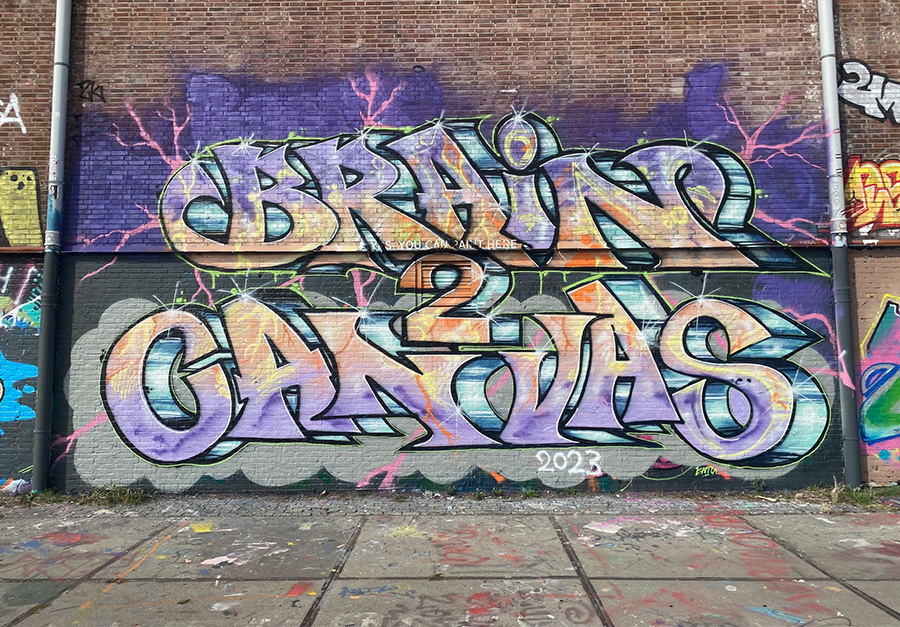 brain 2 canvas, ndsm, graffiti, amsterdam